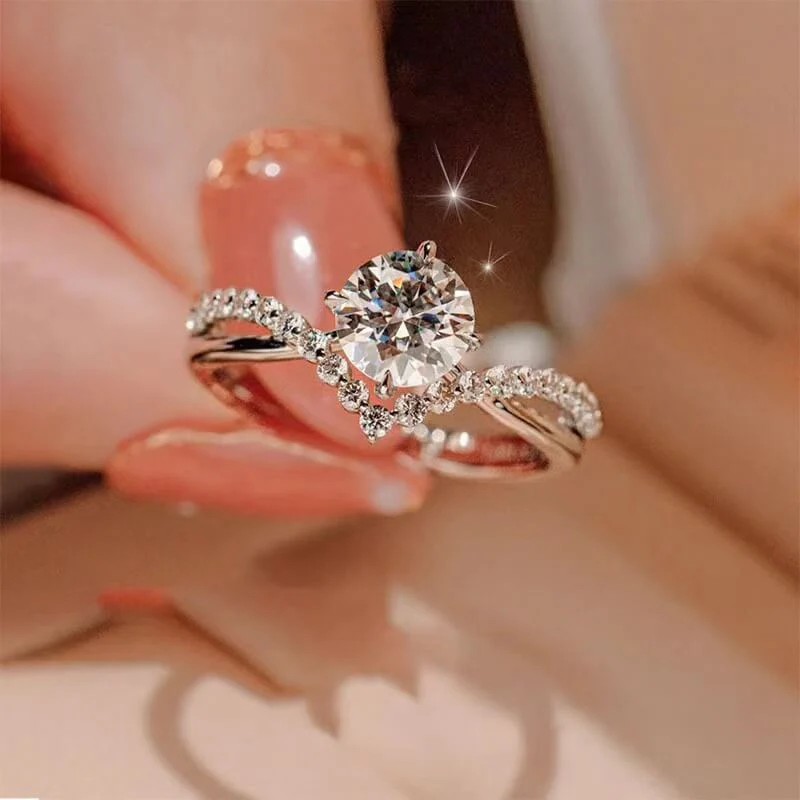 1.0ct Moissanite Wedding Ring Set for Couples – Elegant & Timeless Bridal Jewelry - Image 5
