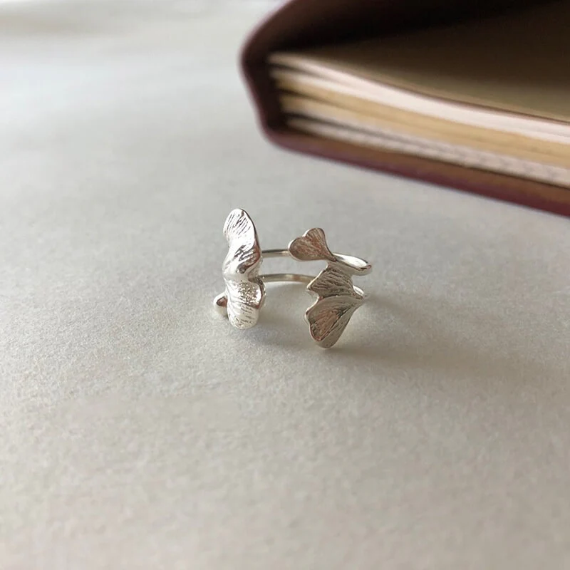 Ginkgo Leaf Open Ring - Image 5