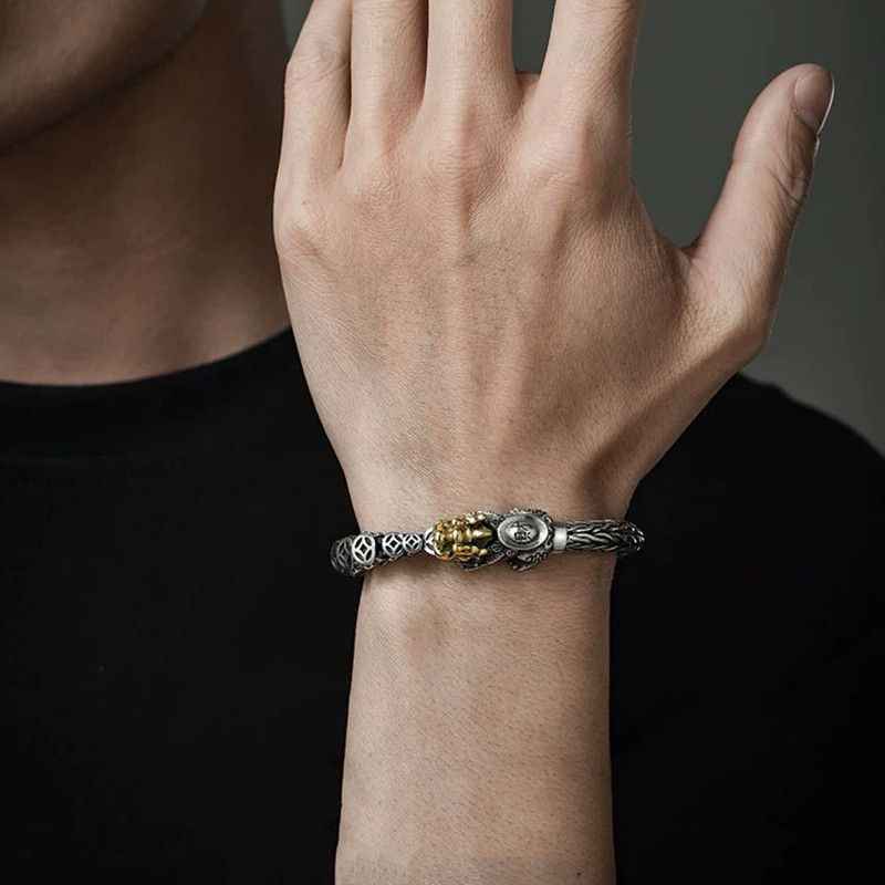 Fortune at Your Wrist: 925 Sterling Silver Attract Wealth and Treasure Pixiu Bracelet - Image 5